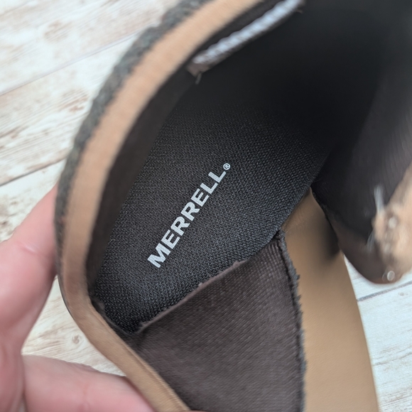 Merrell Leather Waterproof Ankle Booties Leather Brown / Tan Women's Size 8 - Picture 9 of 16